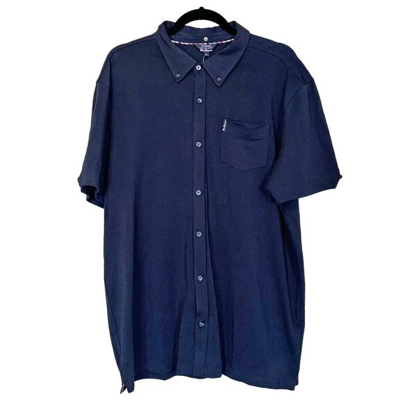 Ben Sherman Navy Blue Short Sleeve Knit Shirt - Size XL - New with Tags - Picture 2 of 6
